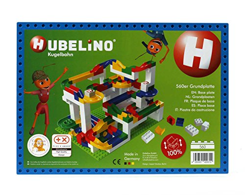 Hubelino knikkerbaan accessoires Blauwe grondplaat 560 noppen